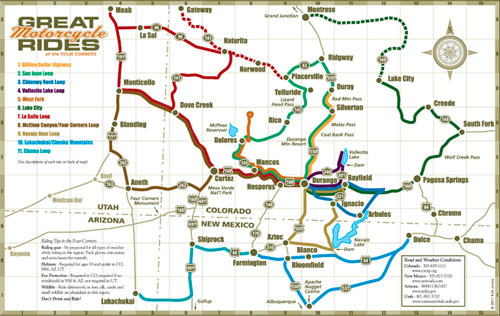 Million Dollar Highway Colorado Map The Million Dollar Highway - Durango.com