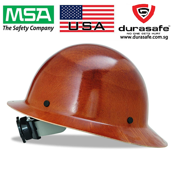 MSA 475407 Skullgard FullBrim Hard Hat with FasTrac III Suspension