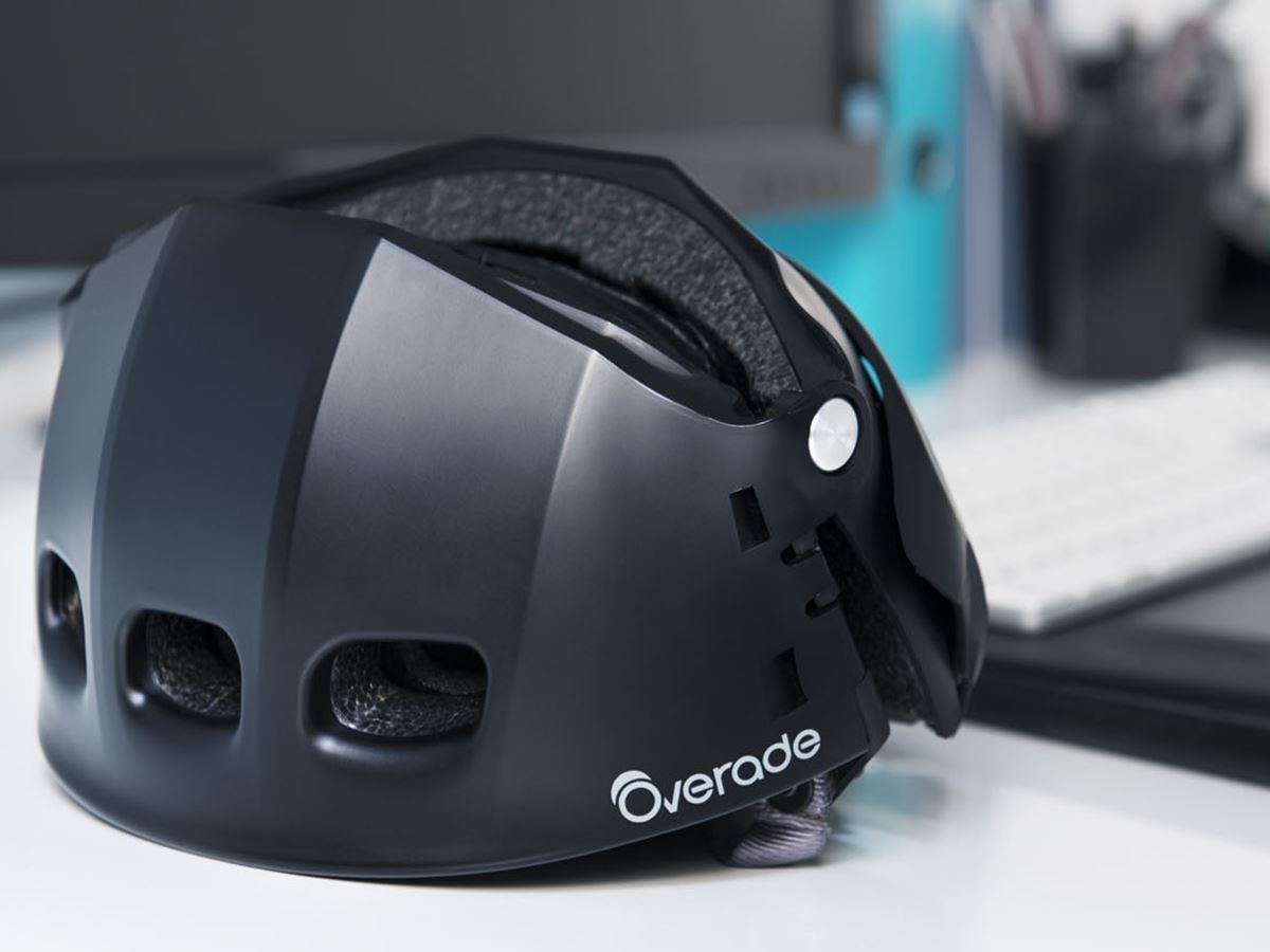 OVERADE Plixi FIT Folding Bicycle Helmet, Black Durasafe Shop