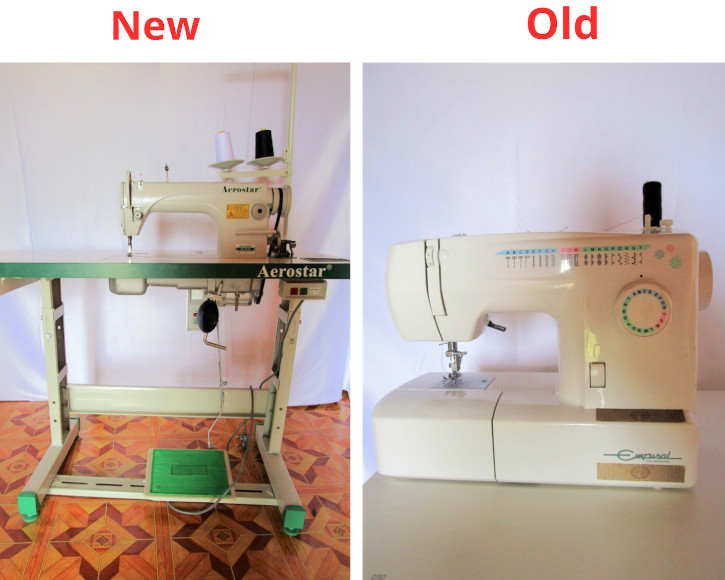 SELF TAUGHT TAILER USES DUT SEED FUND TO BUY A NEW SEWING MACHINE