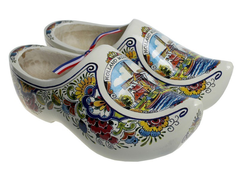 Traditional Dutch Clogs Model Colorful Mill Dutch Clogs