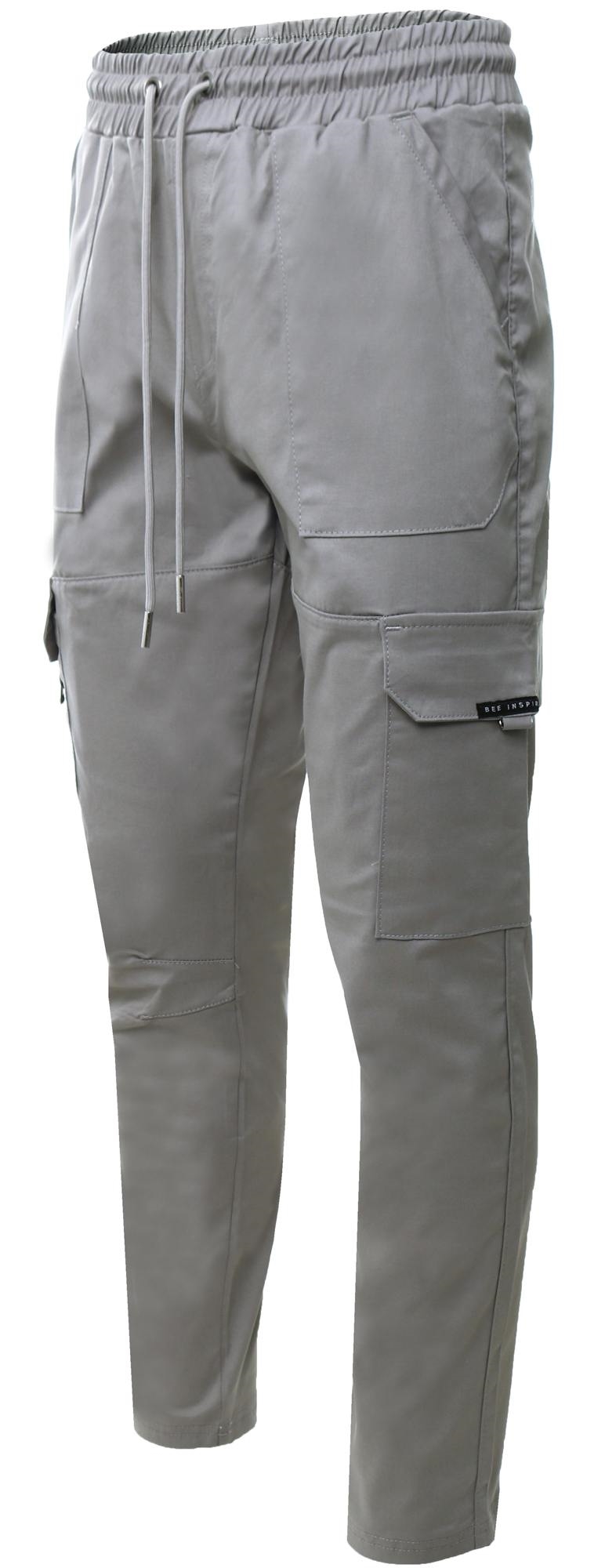 Bee Inspired Grey Andre Cargo Pants Shop the latest fashion online DV8