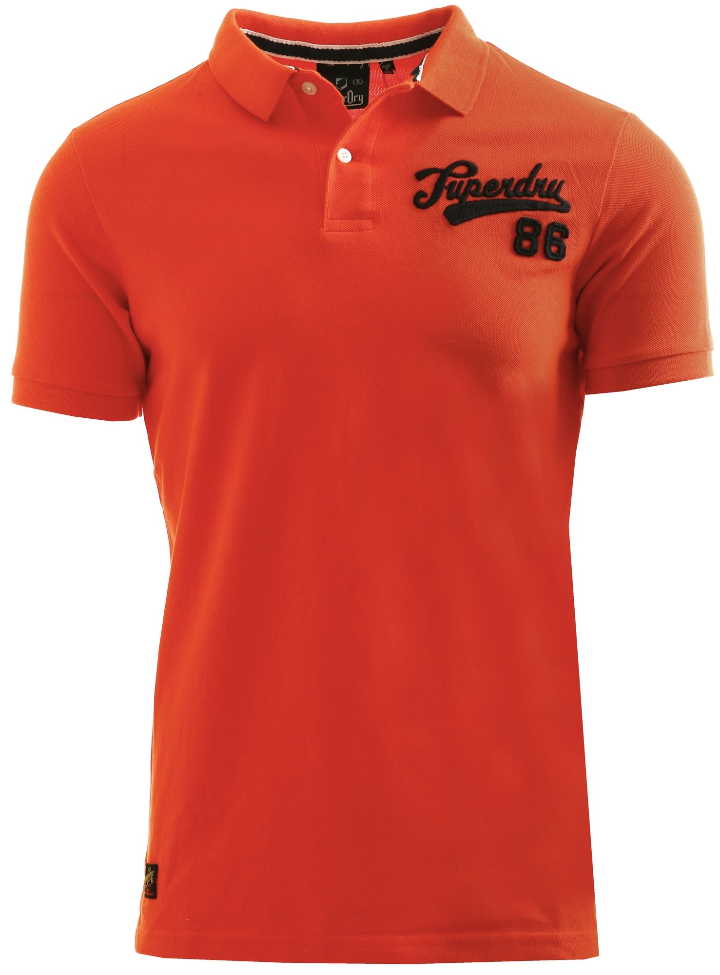 Superdry Bold Orange Superstate Polo Shirt Shop the latest fashion