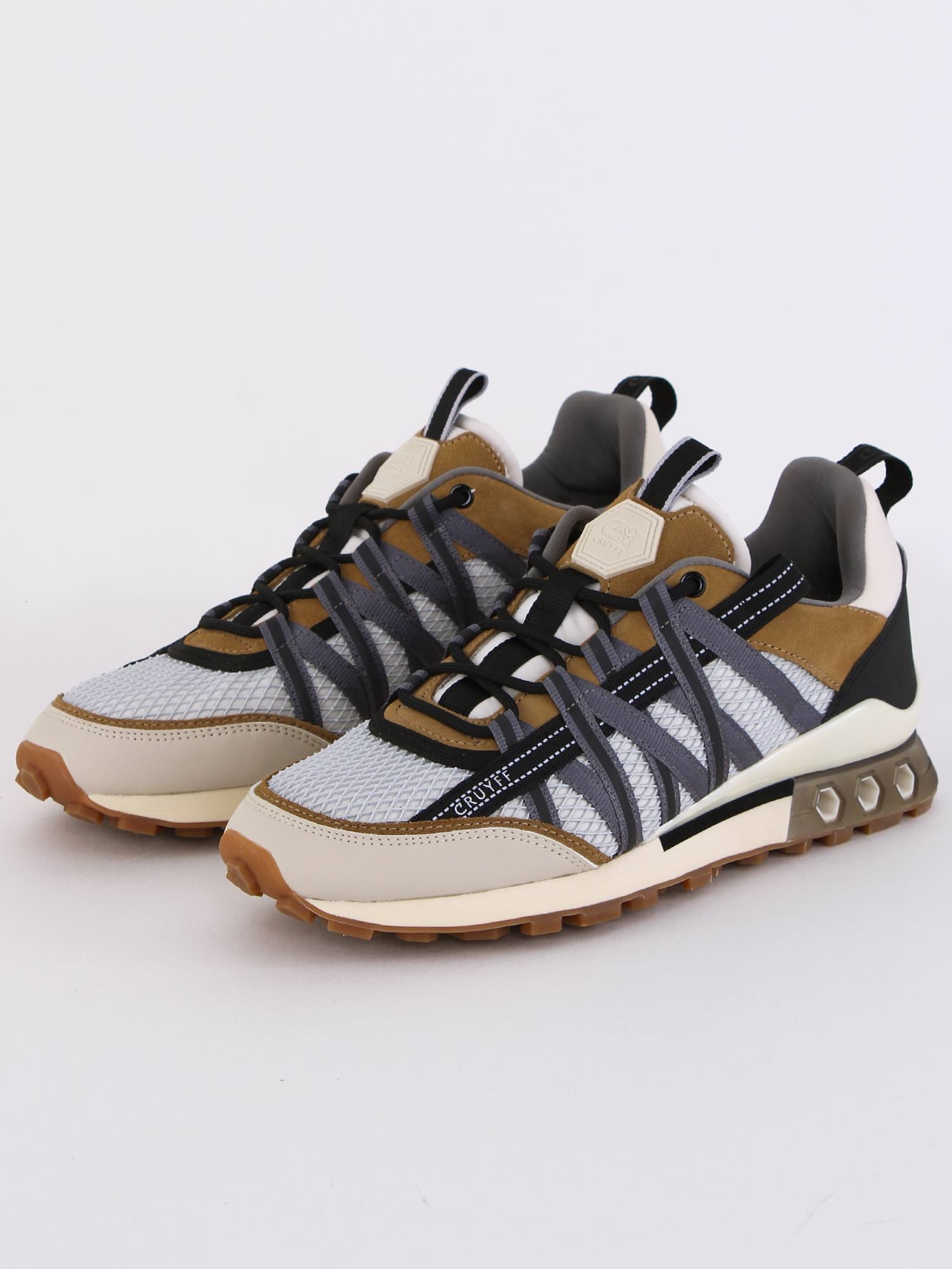 Cruyff Cream / Khaki Fearia HexTech Trainers Shop the latest fashion