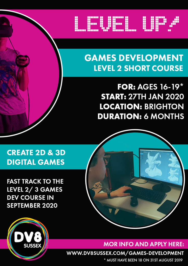 Games Development Course, Level 2 Brighton & Bexhill Dv8 Sussex
