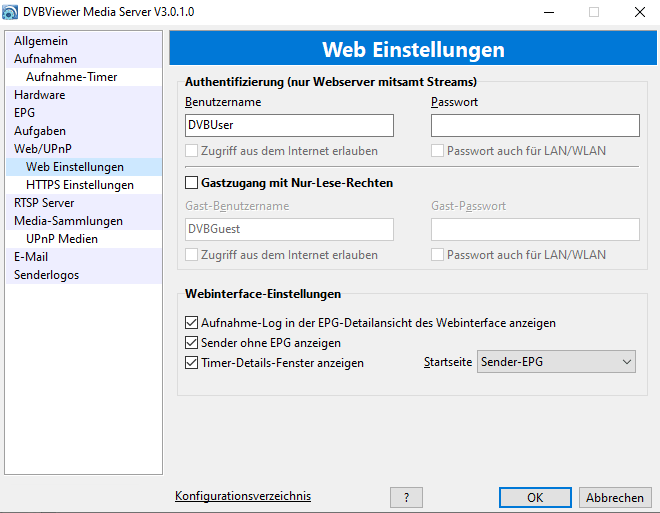 Stream über VPN startet nicht DVBViewer Media Server DVBViewer