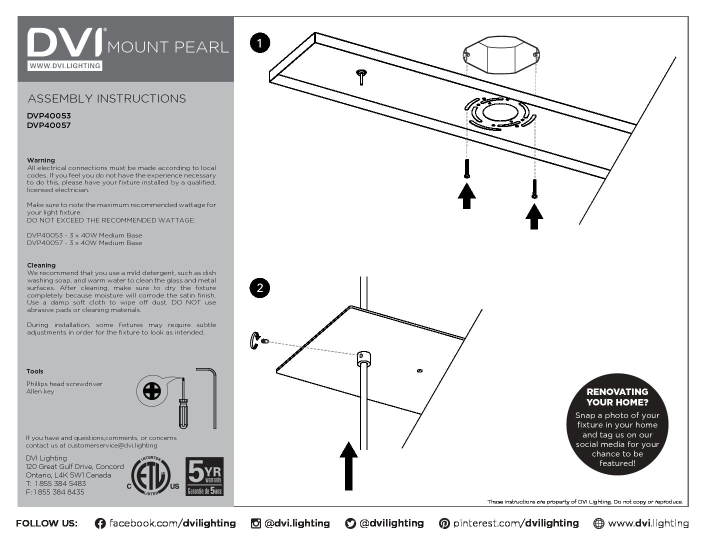 Mount Pearl 30" 3 Light Linear DVI Lighting Canada's Leading