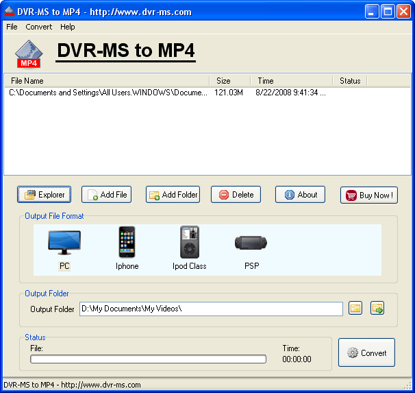 DVRMS to MP4 Converter for iPod/iPhone/PSP/itouch/Pre
