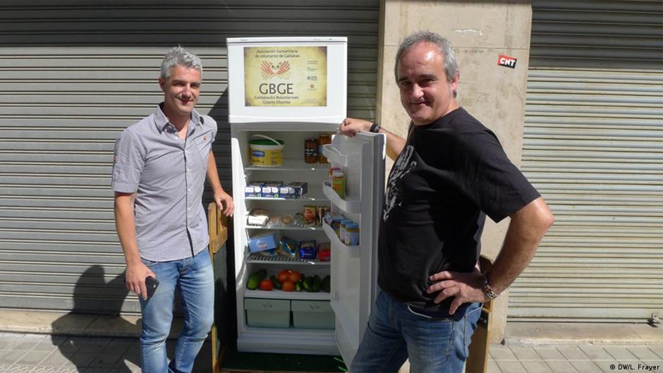 In Spain, a shared refrigerator and a crusade against food waste