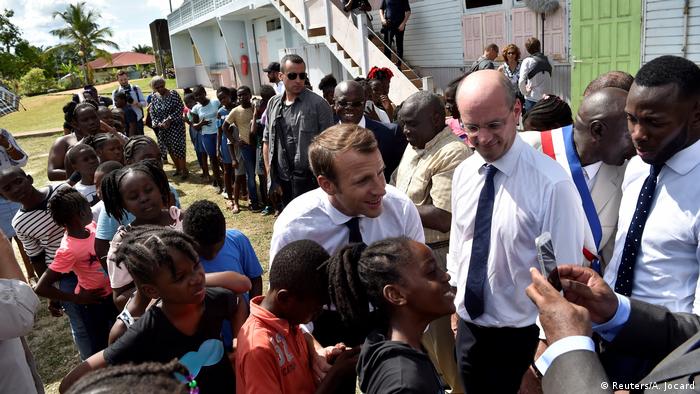 French President Emmanuel Macron tells impoverished Guiana ...