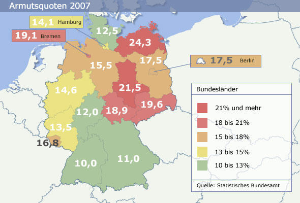 Ungleiche Lebensverhältnisse in Deutschland Deutschland DW 18.05.2009