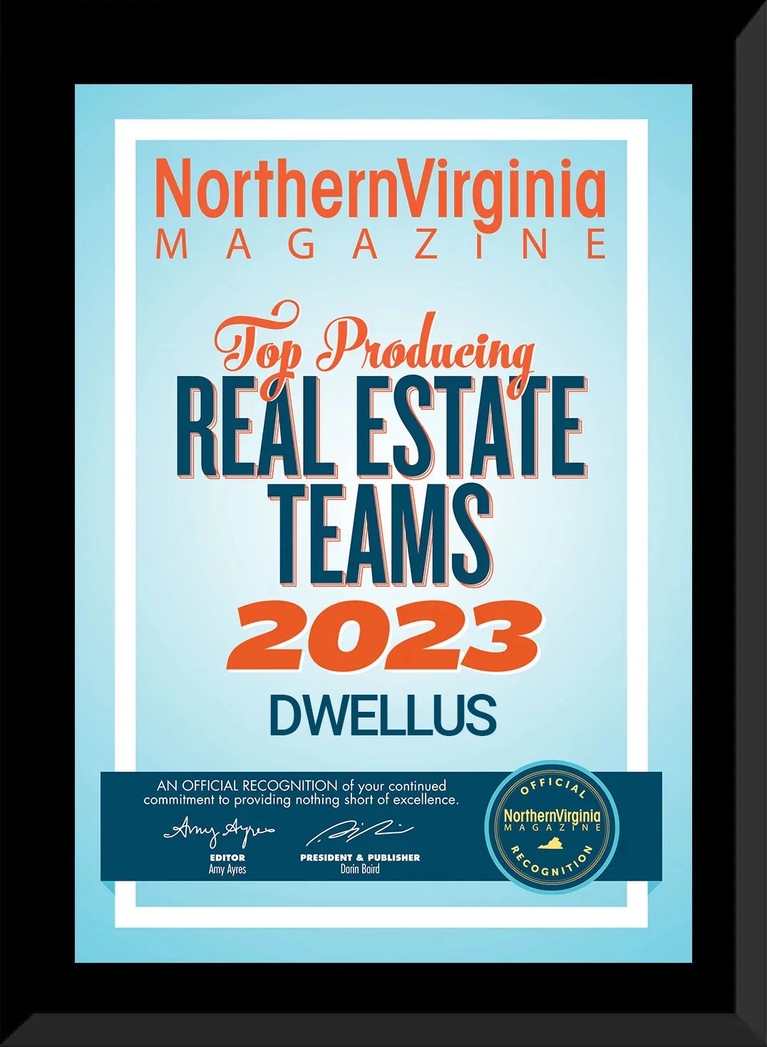 Northern Virginia Magazine Top Producing Real Estate Teams 2023 Dwellus