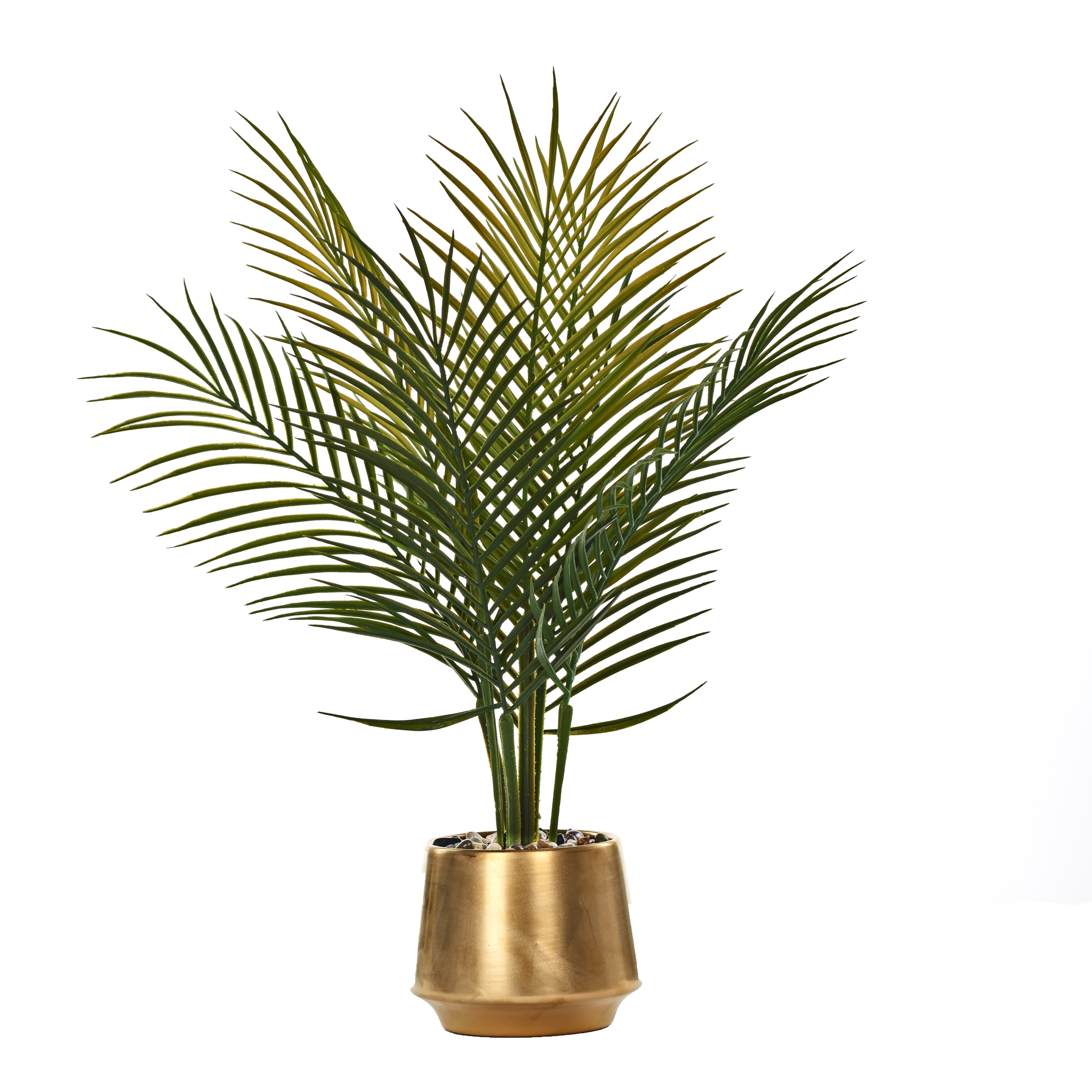 Majesty Palm in Gold Ceramic Pot 231146D&W Silks