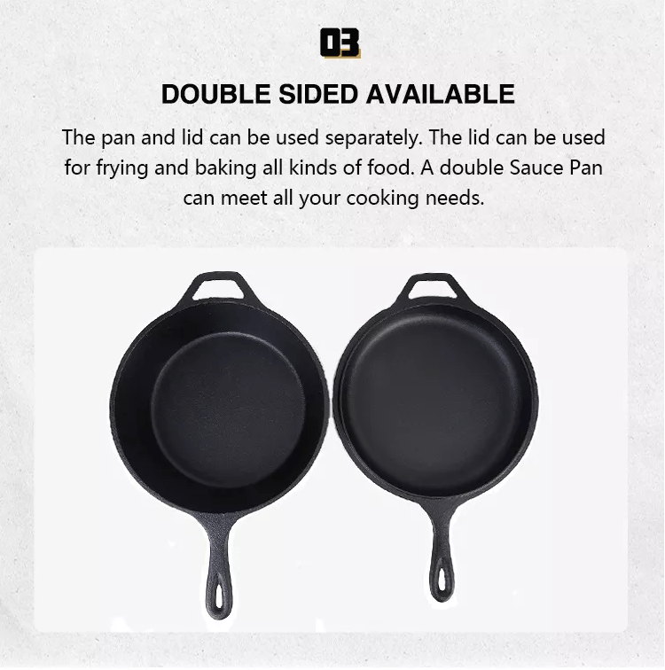 PreSeasoned Cast Iron Combo Cooker Deep Frying Pan Shijiazhuang