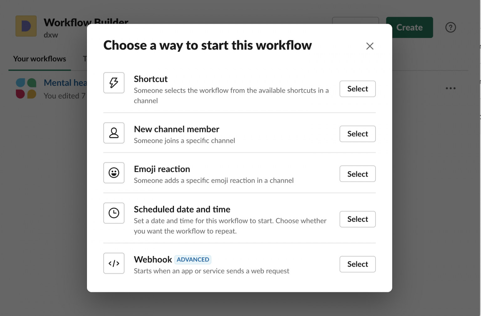 Checking in with your team's wellbeing using Slack workflows dxw