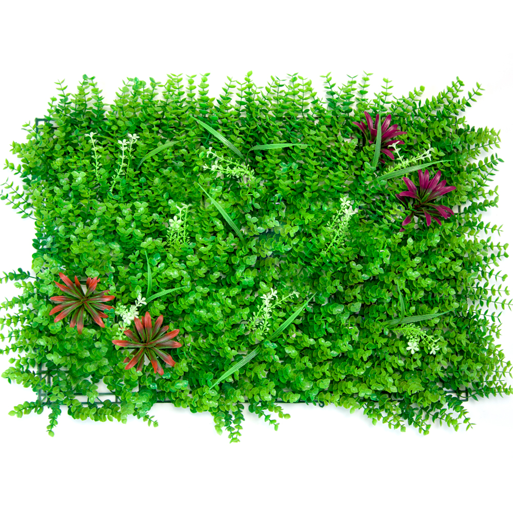 Wholesale Artificial Hedge New Design fakes Grass Plant Panel Green