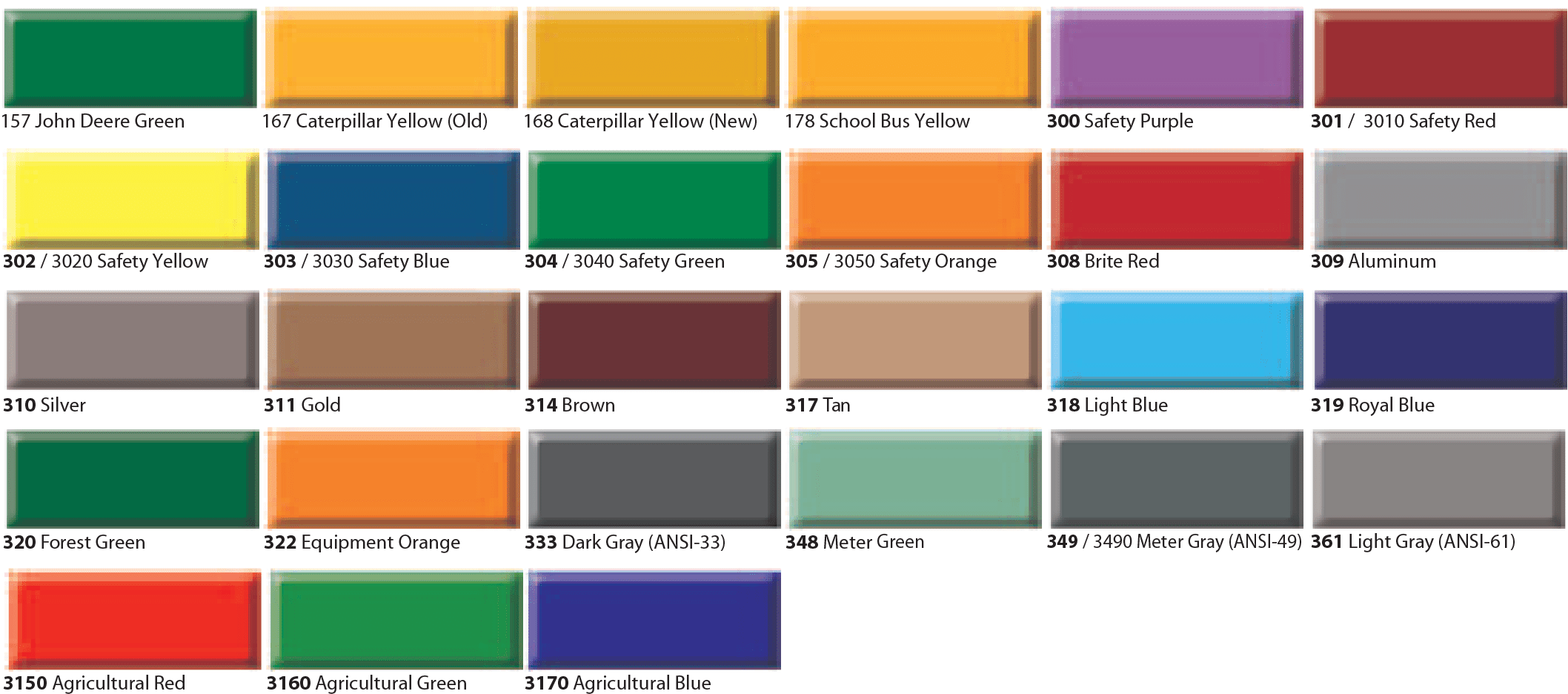 John Deere Paint Color Chart A Visual Reference of Charts Chart Master