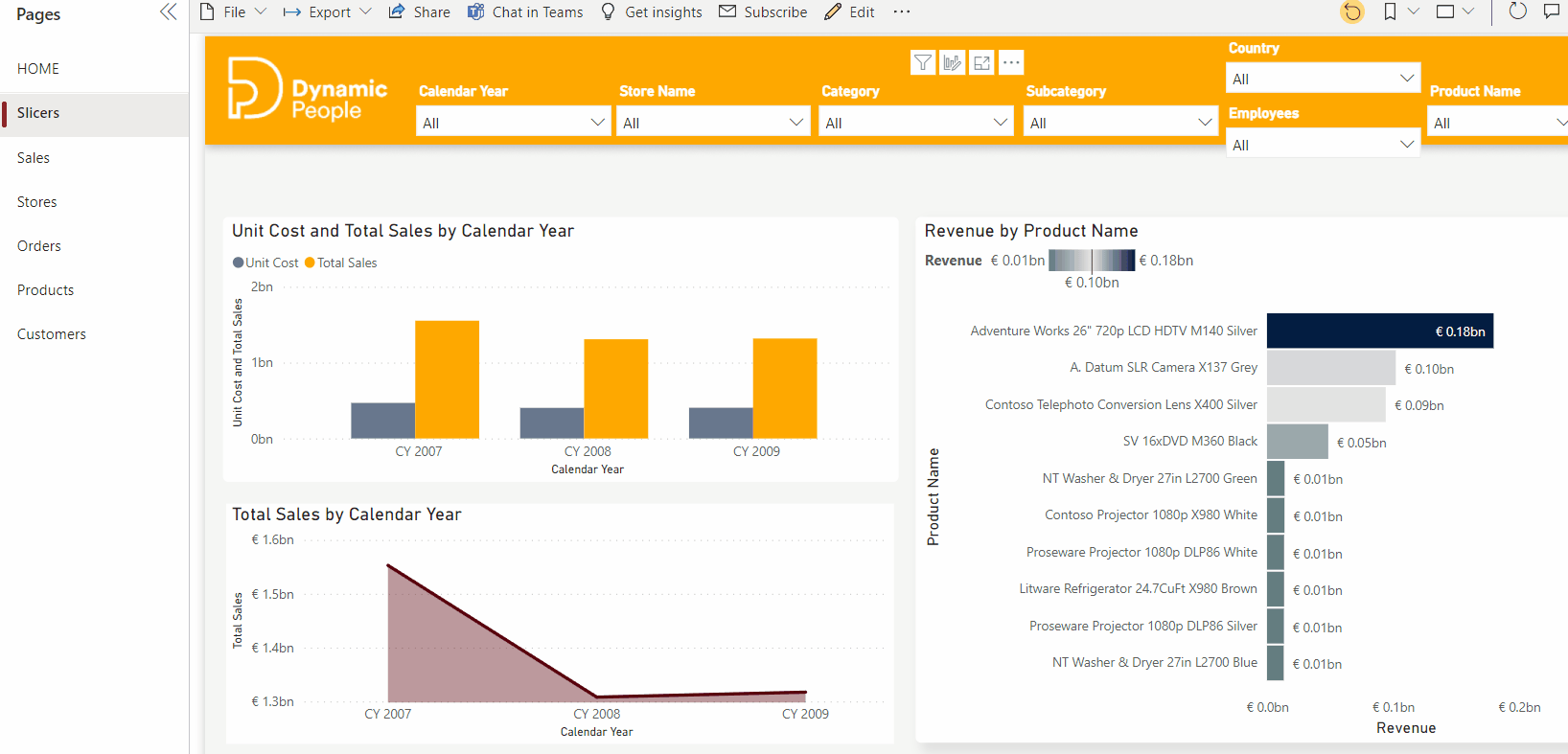 Create filter pane for multi page reports with one bookmark