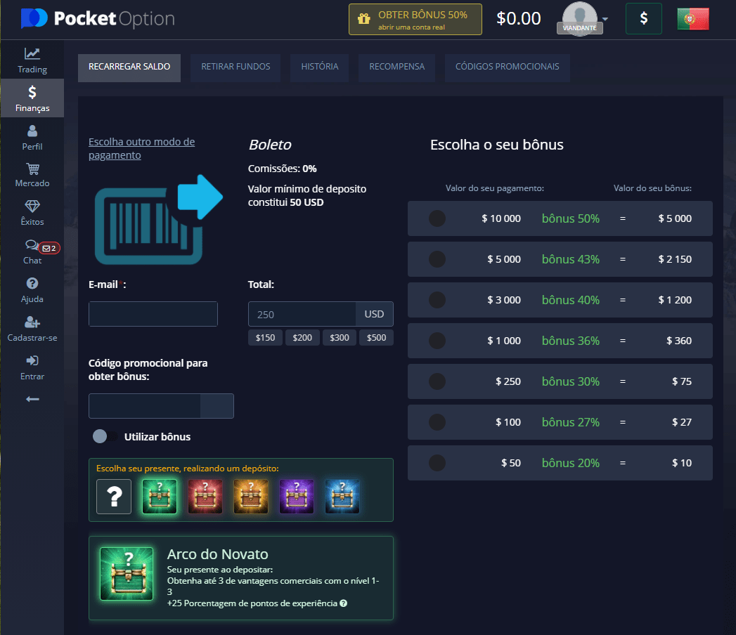 Bônus Pocket Option Dynamic