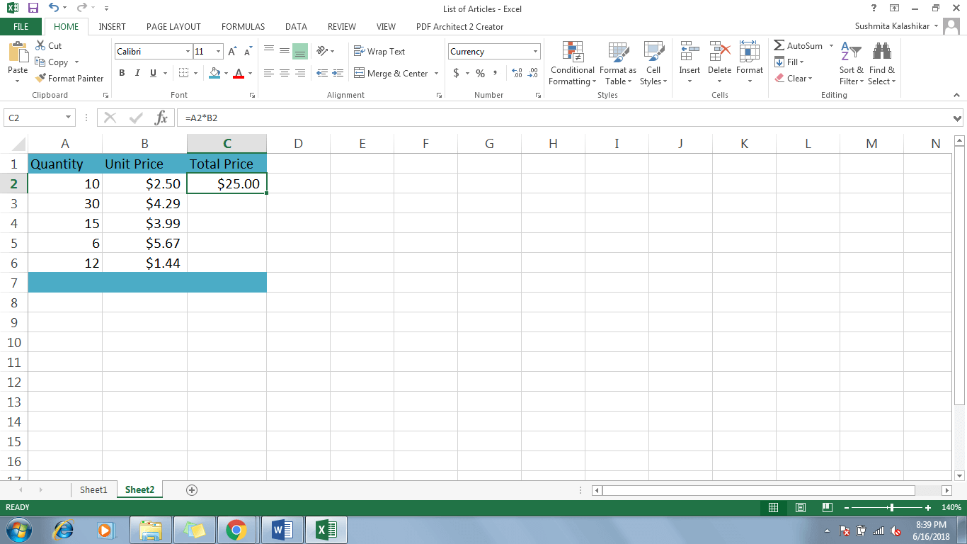 How to Create a Formula in Excel 2016 Dynamic Web Training
