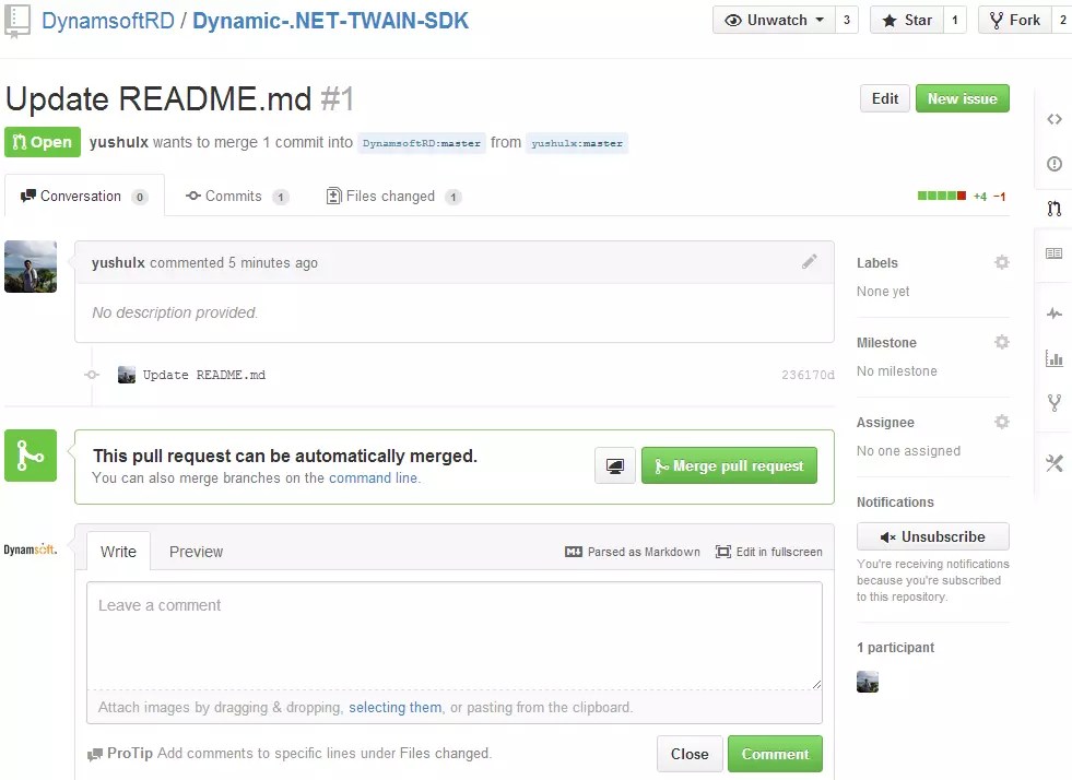 How to Cowork with Git on and Github Dynamsoft Developers