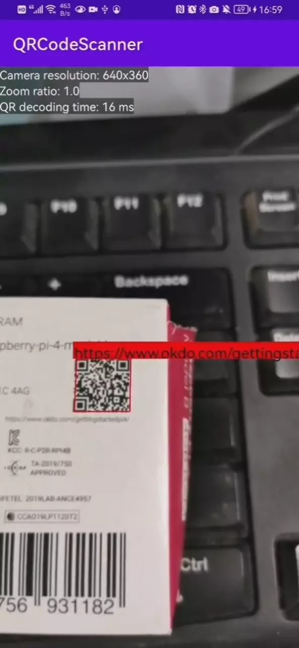 Realtime Android QR Code Recognition with YOLO and Dynamsoft Barcode