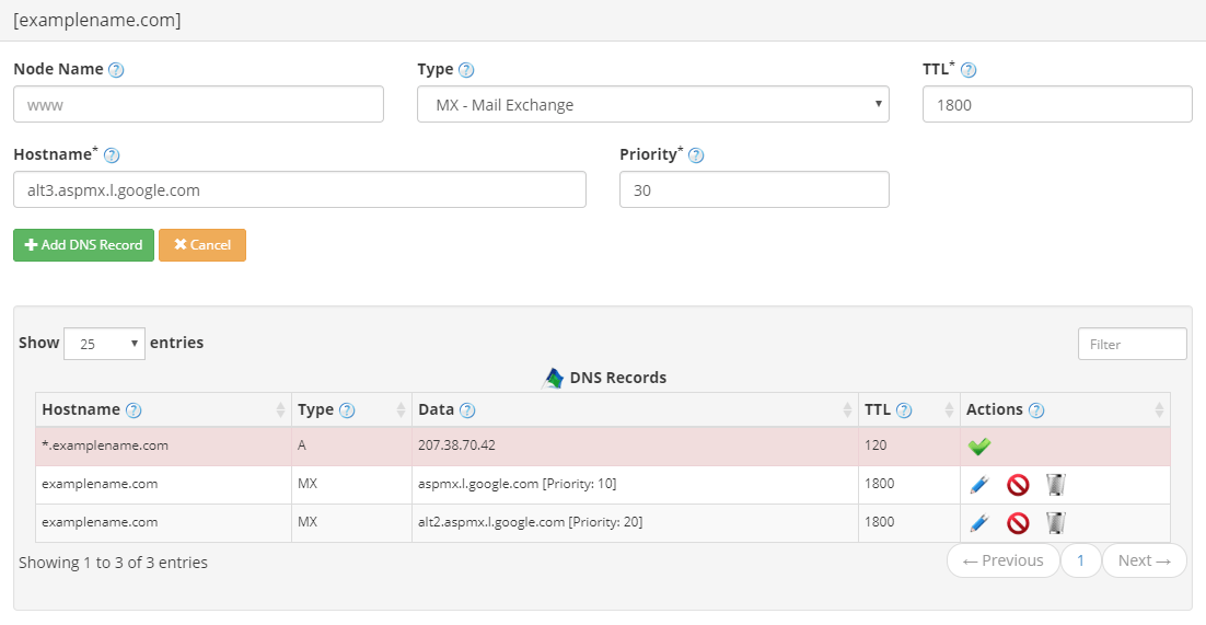 Create MX Record Free Dynamic DNS Service