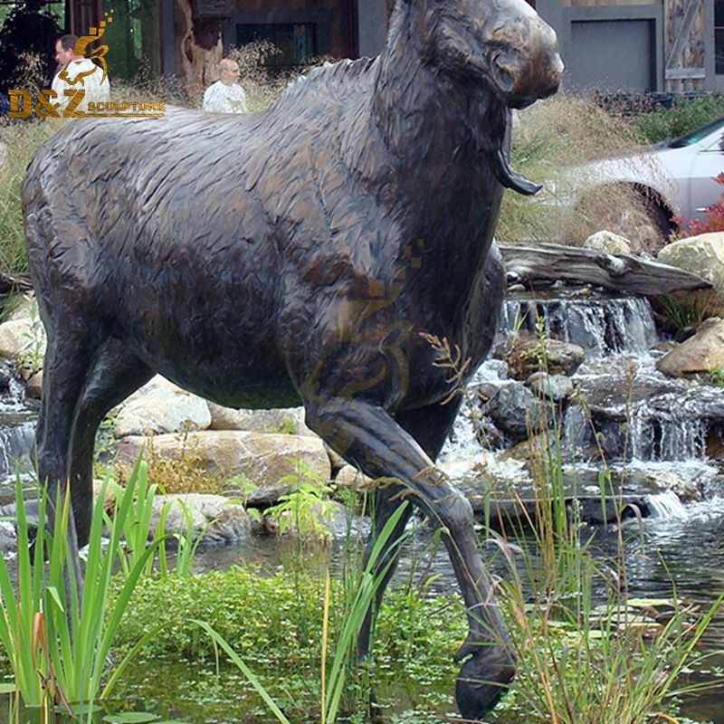 Garden animal sculptures decorate life size moose statues for sale