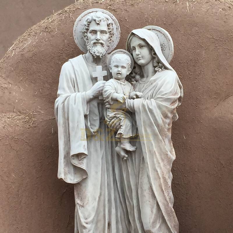 Outdoor Marble Holy Family Statue