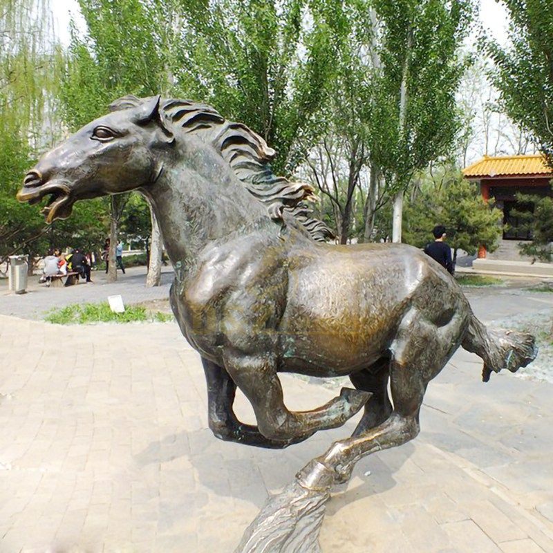 Garden decoration large horse sculptures bronze running horse sculpture