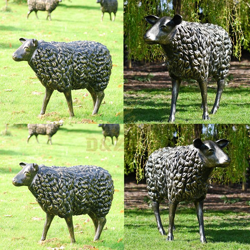 Outdoor lamb garden statue for sale
