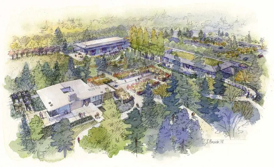 Bellevue Botanical Garden, Washington Building earchitect