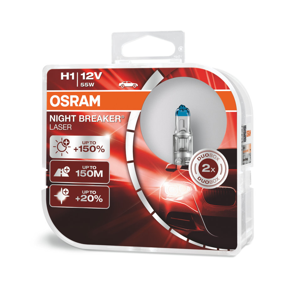Osram H1 Night Breaker Laser +150 12V 2τμχ