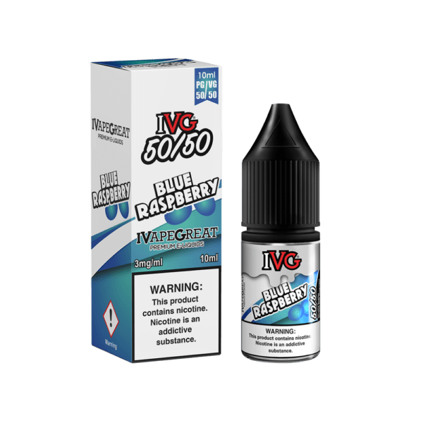 BLUE RASPBERRY 10ML E LIQUID 50/50 IVG PACK OF 10 UK Vape Store E