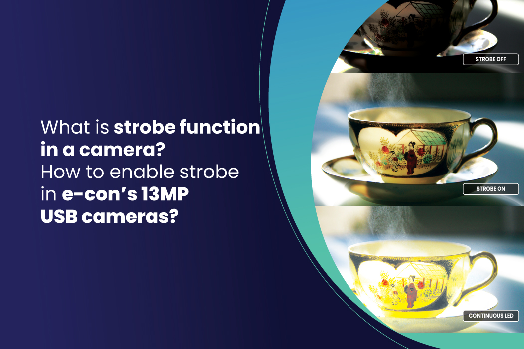 What is strobe function in a camera? How to enable strobe in econ’s