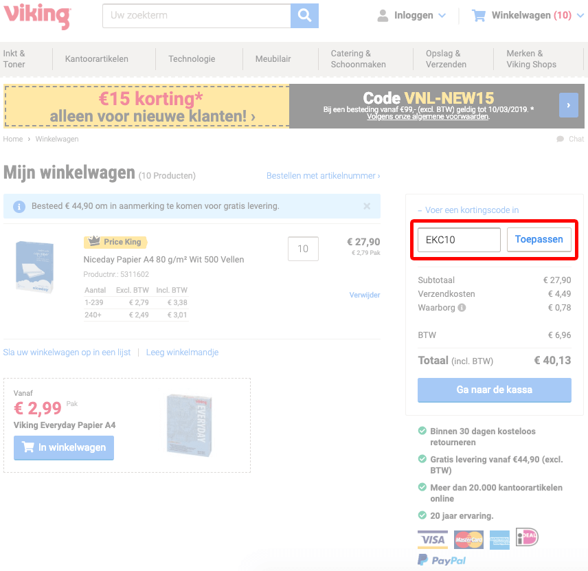 gratis verzending • Viking Direct kortingscode in september e