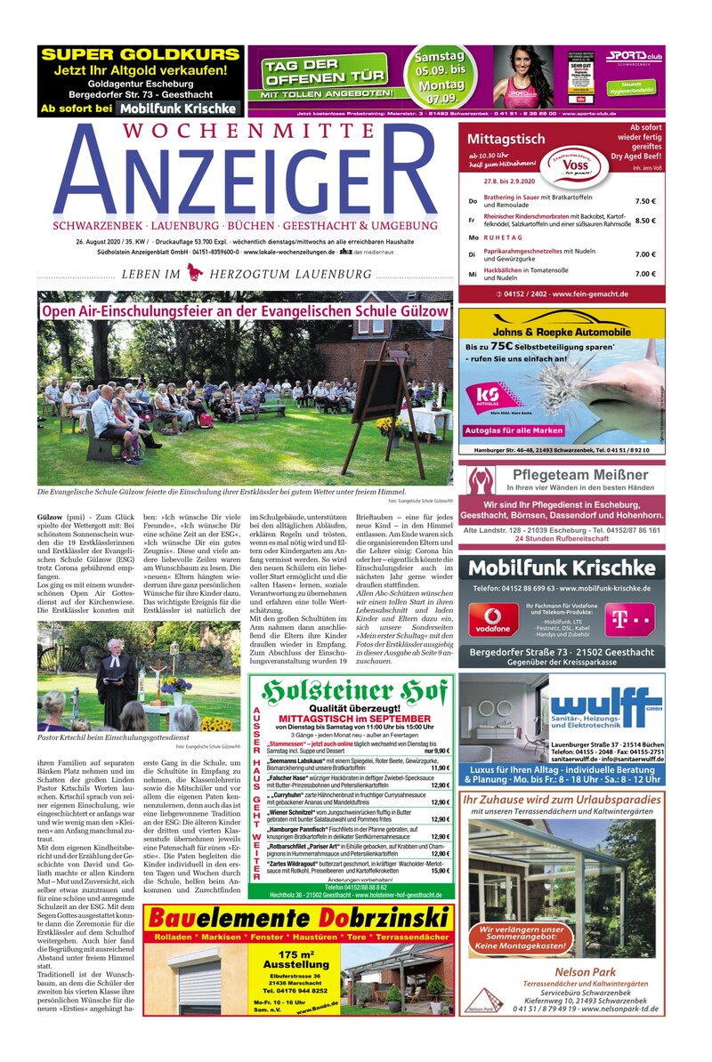 Schwarzenbeker Anzeiger epaper » Lokale Wochenzeitungen