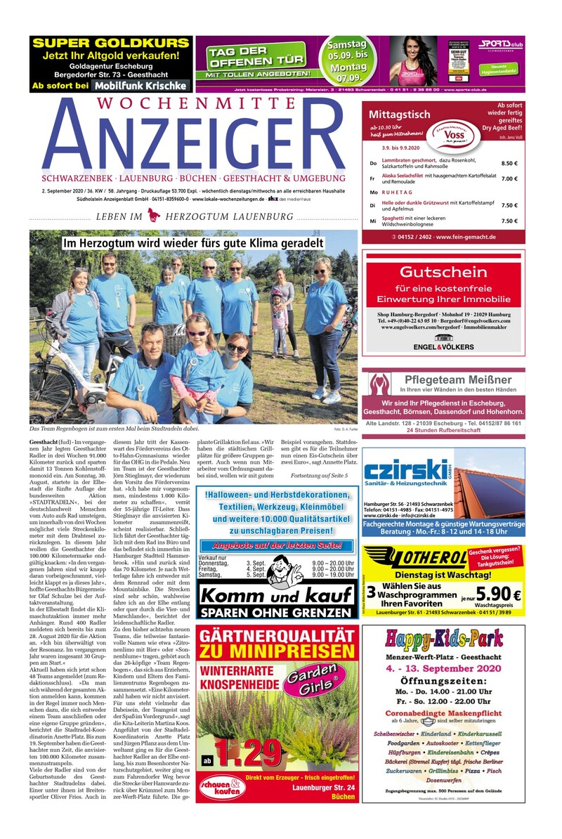 Schwarzenbeker Anzeiger epaper » Lokale Wochenzeitungen