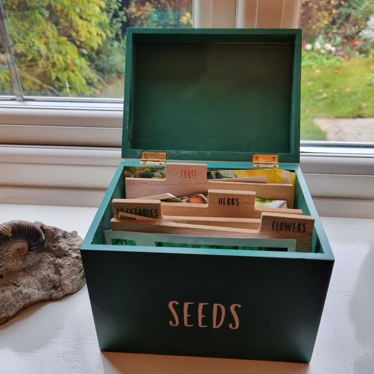 Seed Packet Storage Box Sturdy Storage With Dividers ePots
