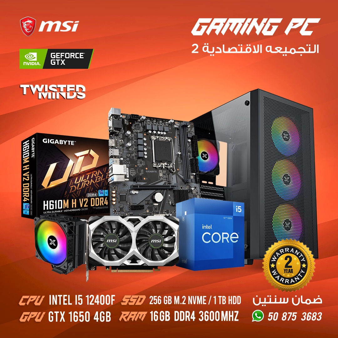 PC Gaming, Xigmatek Gaming Z Black PC, intel i512400F CPU, 16GB DDR4