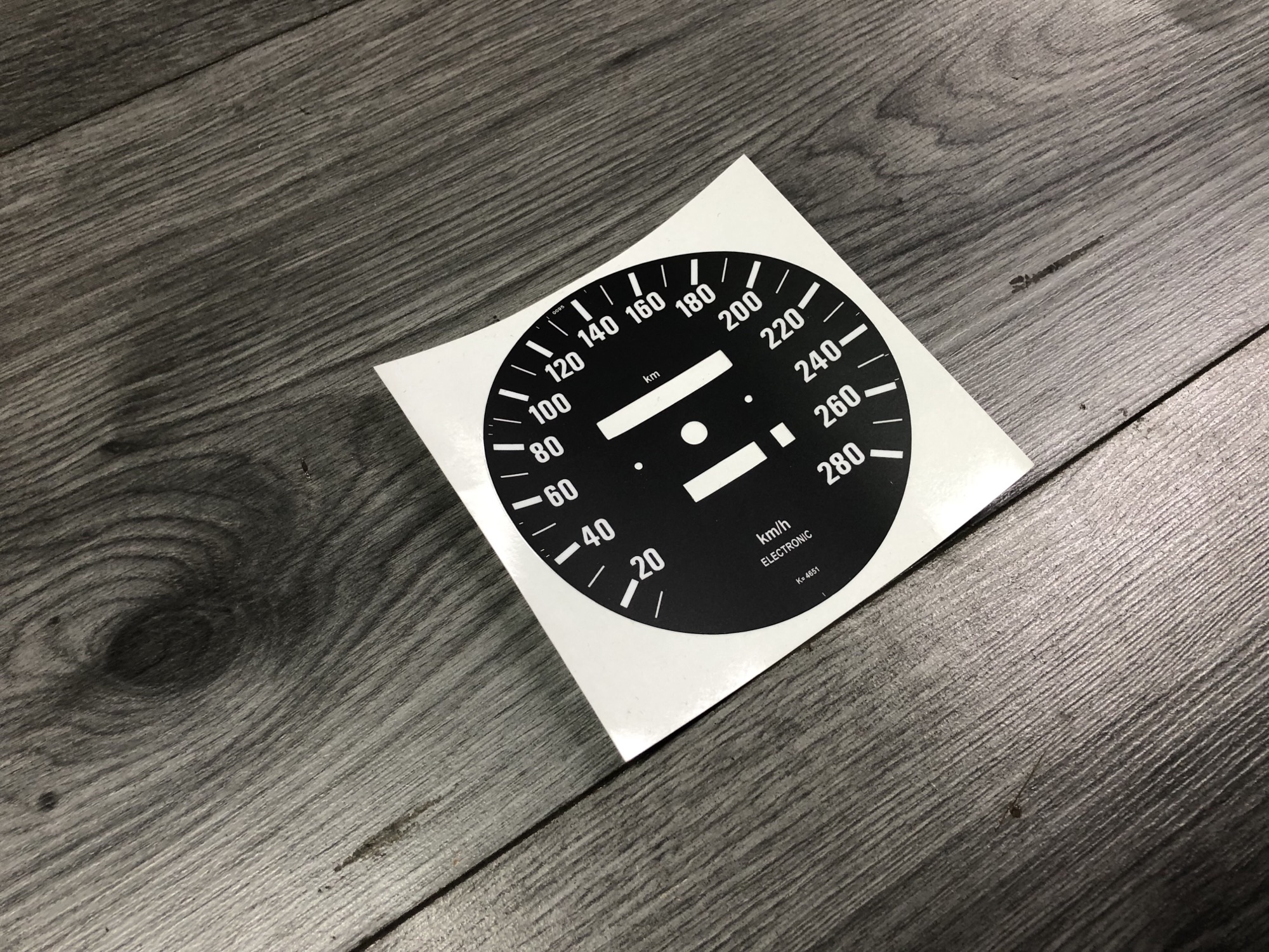 BMW E24 E28 Speedometer dial sticker 280 KMH - Ivo Christov BMW E28