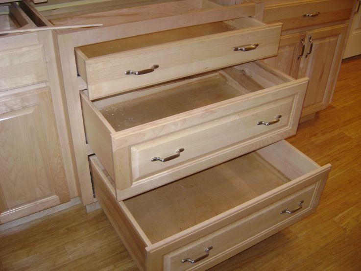 Natural Solid Hardwood Raised Panel Drawer Bank Eagle