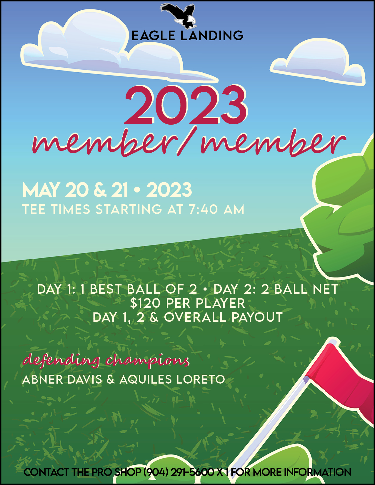 Eagle Landing Golf Calendar Event Member/Member