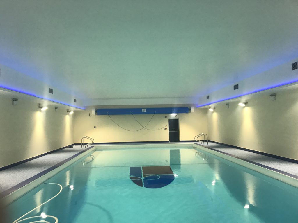 School Swimming Pool Lighting has a refreshing upgrade to LEDs