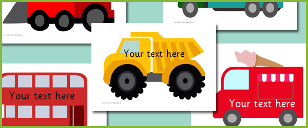 Vehicle picture cards Free Early Years & Primary Teaching Resources