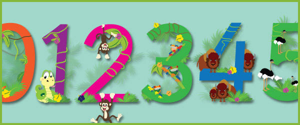 Exotic Animal Display Numbers (classroom displays) Free Early Years