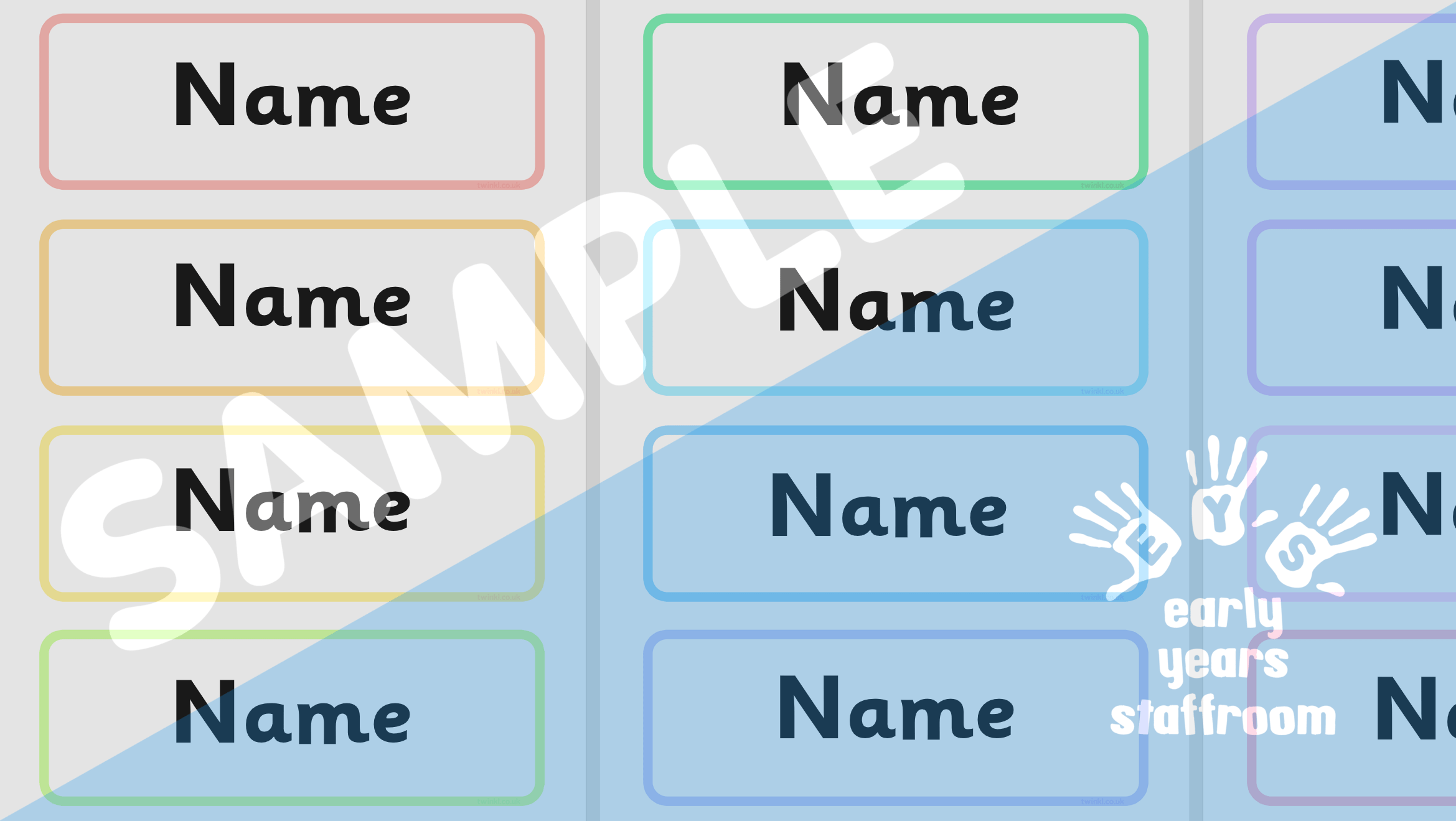 Tray Labels Editable Early Years Staffroom