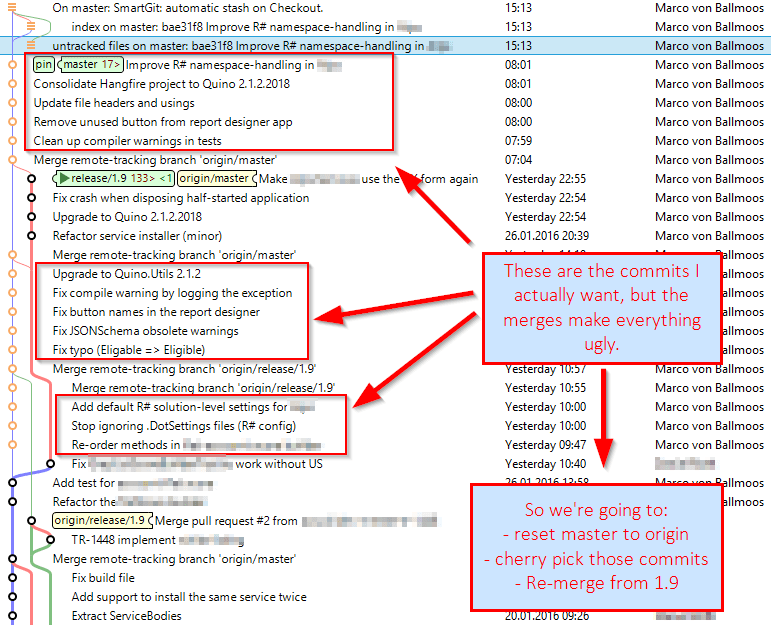 Git Managing local commits and branches > Tips & Tricks > earthli News