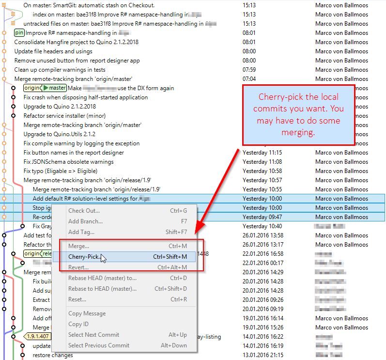 Git Managing local commits and branches > Tips & Tricks > earthli News