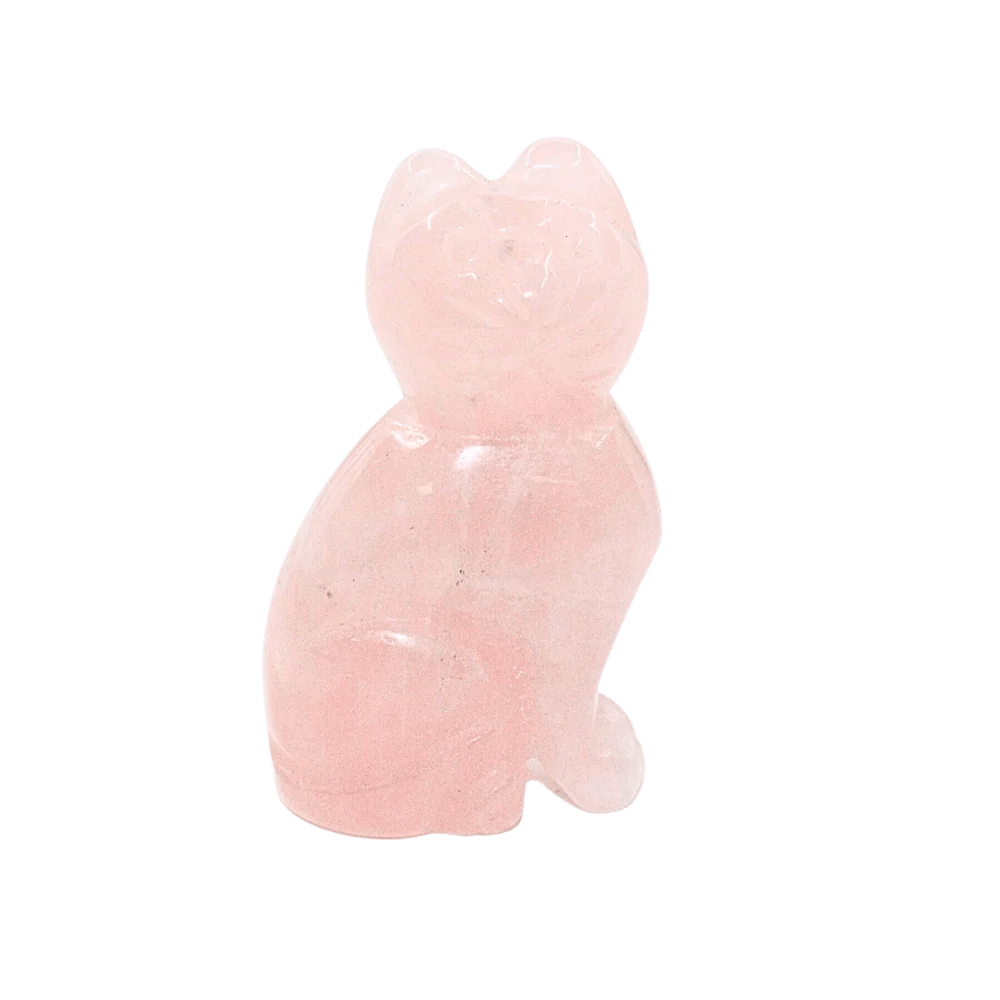 Crystal Cat Rose Quartz Large Earths Elements